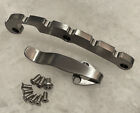 Titanium Back Spacer And Deep Carry Pocket Clip For Spyderco Tenacious Knife