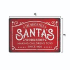Tin Sign 1950 Vintage Replica Santa s Workshop Christmas Metal Poster