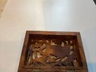 Unique Vintage Hand Carved Hinged Wooden Trinket Box Sheesham Wood