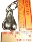 Silver Balls Key Ring Novelty Nuts Testicles Scrotum Keychain Biker Collectible