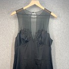 Vintage 70   s Vanity Fair Old Hollywood Glamour Black Full Length Nightgown 38