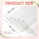 20 Sheets Flower Wrapping Paper Waterproof Bouquet Wrapping Paper White