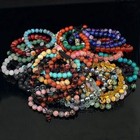 Men Women 8mm Natural Gemstones Braided Macrame Beads Bracelet Adjust Handmade