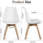 4-piece Dining Chair Set  Wooden Leg Pu Leather Cushion Medieval Modern Dining