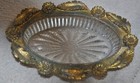 Vintage 1950s Matson  Gold-plated gilt Ormolu Filigree Oval Soap Trinket Dish
