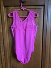 Girls Hot Pink   Sparkly Purple Gymnastics Leotard     Size S 7-8    Great Condition