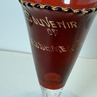 Bessemer Pennsylvania Pa Antique Ruby Red Flash Souvenir Glass Cup Trinket Flute