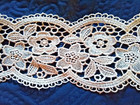 4 Yards Vintage Cotton Blend Venise Lace white cream 4  Wide floral nos france
