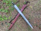 Custom Hand Forged Viking Sword Medieval Sword Carbon Steel Sword With Sheath