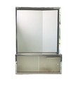 Vintage Mid Century Chrome Mirrored Medicine Cabinet Sliding Doors Outer Shelf
