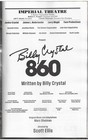 Billy Crystal 860 Broadway Playbill