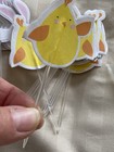 Lot Of 24 Cake Cupcake Picks Toppers - Easter Bunny   Chick