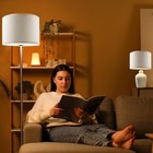 Lamp Shades Set Of 2 linen Drum Lampshades 10 24  Top X 10 24  Bottom X 7 48 