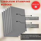 Pixiss Printmaking Supplies - Linoleum Blocks For  6 Pack     