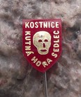 Vintage Kostnice Sedlec Ossuary Bone Skeleton Church Skull Tourist Pin Badge
