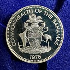 Rare Stunning Proof 1976 Bahamas 50 Cent  silver  Km 64a