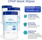 Cpap Mask Cleaning Wipes - Alcohol-free Cleaner For All Mask - 3 Pack 330 Count 