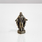 Vintage Metal Jesus Christ Figurine Religious Mini Brass God Statue Brazil 2 In