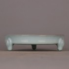 5 3 chinese Song Ru Kiln Porcelain Celeste Glaze Three Foot Writing-brush Washer