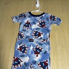 Vintage Spiderman Pajama Set Blue Kids Size 6 Short Sleeve Wear Snug Fit Y2k