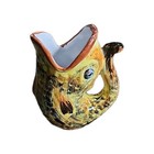 Gurgling Fish Pitcher Majolica Creamer Jug 6 5  Italy Signed  482 17 Vintage 