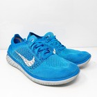 Nike Womens Free Rn Flyknit 2018 942839-400 Blue Running Shoes Sneakers Size 8