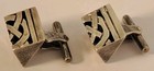 Vintage Victoria Mexico Taxco Sterling Silver Celtic Knot Cufflinks Hand Carved