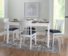 Home D  cor Side Faux Leather Upholstered Seat Set Of 2 By Crawford Chair  Whi   