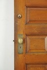 Antique 7 Panel Chestnut Wood Entry Door 83 625 X 35 687 In 