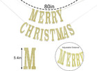 Merry Christmas Glitter Gold Tree Banner - Party Decorations  Wrap  Tree Banner