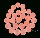 25 Frosted Sea Glass Round   Rocaille Beads Matte - Light Salmon 10mm