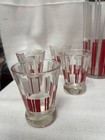 Vintage Cocktail Shaker Set 8 Pc 4 Glasses 1 Shot Glass 1 Ice Bucket Rare