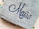 Personalised Baby Girl Boy Unisex Blanket Embroidered Name   Birth Announcement