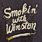 Nos Vintage 1970s Smokin  With Winston Cigarettes Hanes - Single Stitch Made Usa