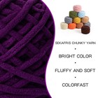 3 Pack Fluffy Chenille Chunky Yarn 100g  65 6yd  - Baby Crochet Yarn Soft