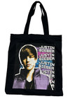 Justin Bieber Lightweight Black Tote Bag Graphic My World Tour 2010 Music