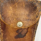 Vintage U s  Postal Service Brown Leather Belt Mail Carrier Pouch 6 x4  Usa