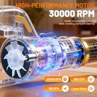 Cordless Leaf Blower 2 Speed Levels 680cfm 280mph Electric W 3 Batteries 6 0ah