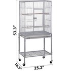 53  Bird Cage Large Play Top Bird Parrot Finch Cage Cockatoo With Rolling Stand 