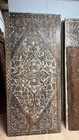 Vintage Hand-carved Wood Door Lotus Flower Design Antique Barn Door Panel 80x36