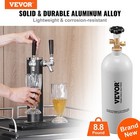 Vevor 5 Lbs Co2 Tank Aluminum Gas Cylinder With Cga320 Valve For Draft Soda Beer