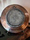 Antique Ottoman Forged Turkish Engraved Copper Tinned Plate dish 10 50  