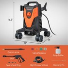 2400 Psi High Pressure Cleaner Machine Electric Pressure Washer W 4  Wheels