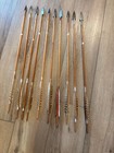 Vintage Handcrafted Native American Style Wooden Arrows With Metal Trade Points