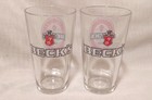 2 Unused Beck s Beer Pint Glasses Germany Older Vintage Mint