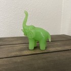 Vintage Green Jade Elephant Figurine