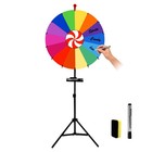 24  Prize Wheel 14 Slots Color Spin Wheel Spinner Game W adjustable Tripod Stand