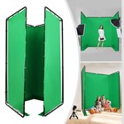 4 2 4m Photography Backdrop Stand Kit With Green Or White Cloth For Photo Studio