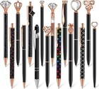 16 Pcs Crystal Diamond Glitter Pen Cute Ballpoint Sparkle Pens Set Metal For    