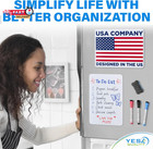 Yes4quality Magnetic Dry Erase White Board Sheet For Fridge 12x8 In  With Stain